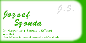 jozsef szonda business card